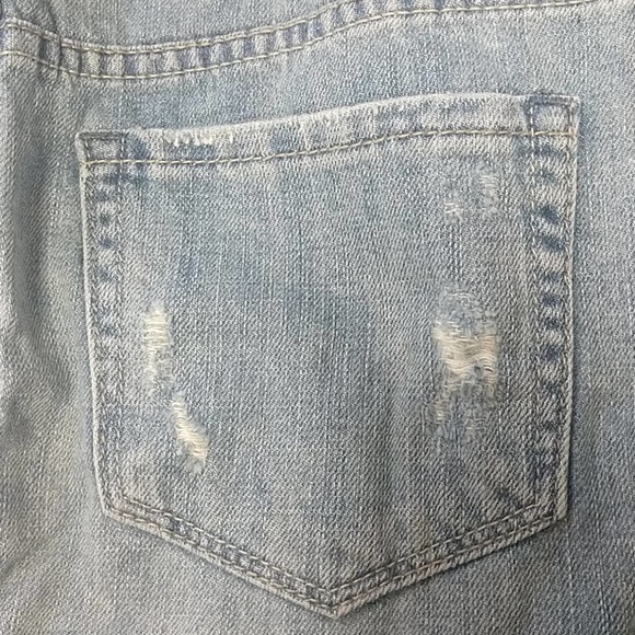 2.1 Denim Raw Hem Distressed Mini Skirt 26 - Picture 7 of 8